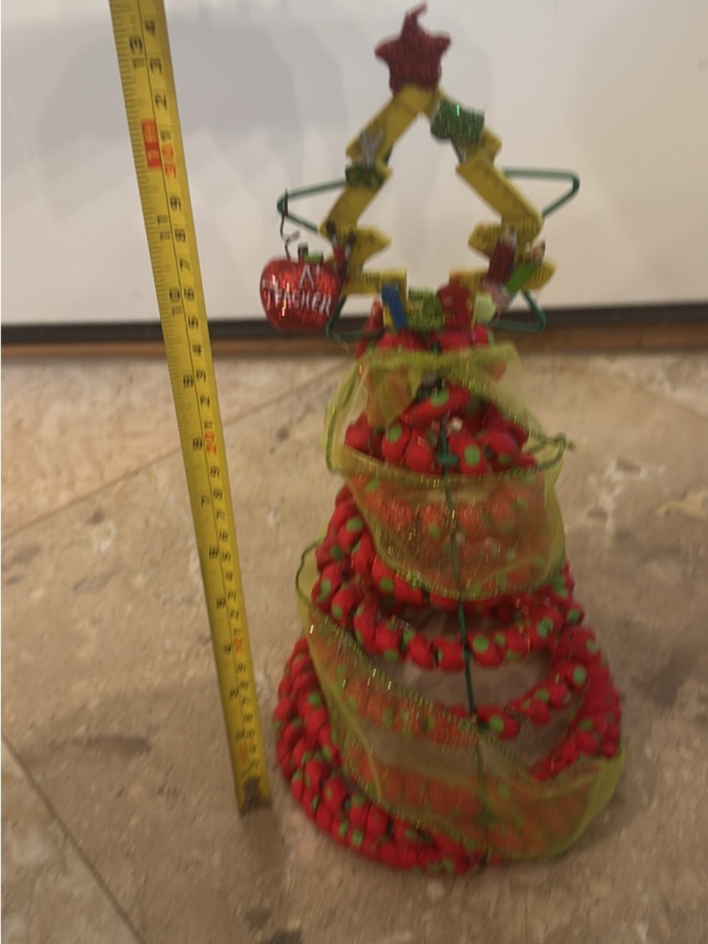 Festive Red and Green Decorative Holiday Tree - Brand: